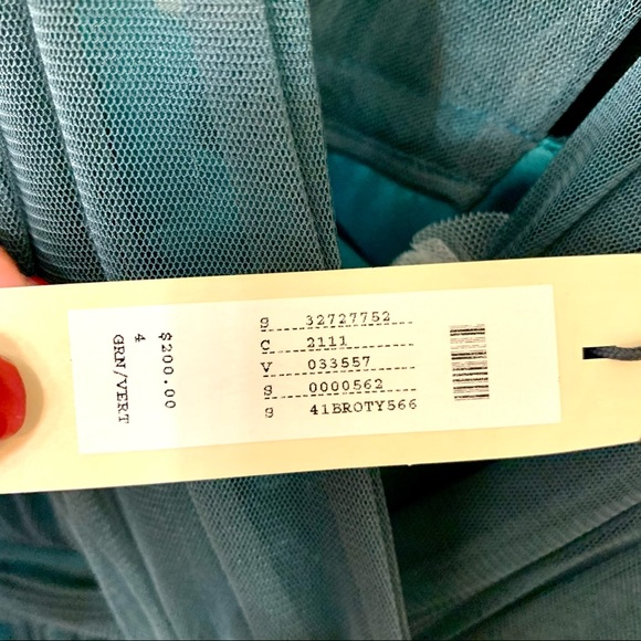 NWT Anthropologie Hitherto Party Dress Green Sz 4 - Picture 10 of 16